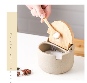 Japanese-style Ceramic Box With Lid Three-piece Set Seasoning Storage Household Salt And Sugar