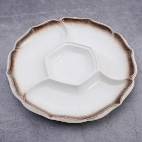 Japanese-style Ceramic Compartment Tray Four-grid Marinated Meat