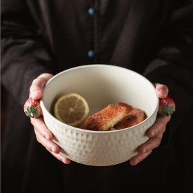 Hand Painted Japanese Creative Ceramic Bowl With Handle