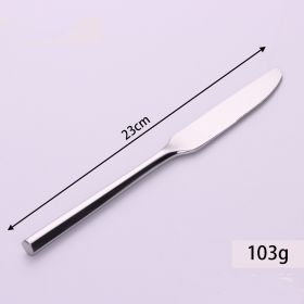 Stainless Steel Knife Fork And Spoon Set Hexagonal Forging