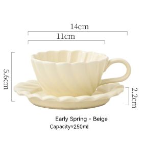 Cream Style Ceramic Cup Restaurant Hotel Household Coffee Set Suit