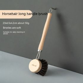 Long Handle Kitchen Can Be Brush Replacement Head Horse Hair Dish Brush